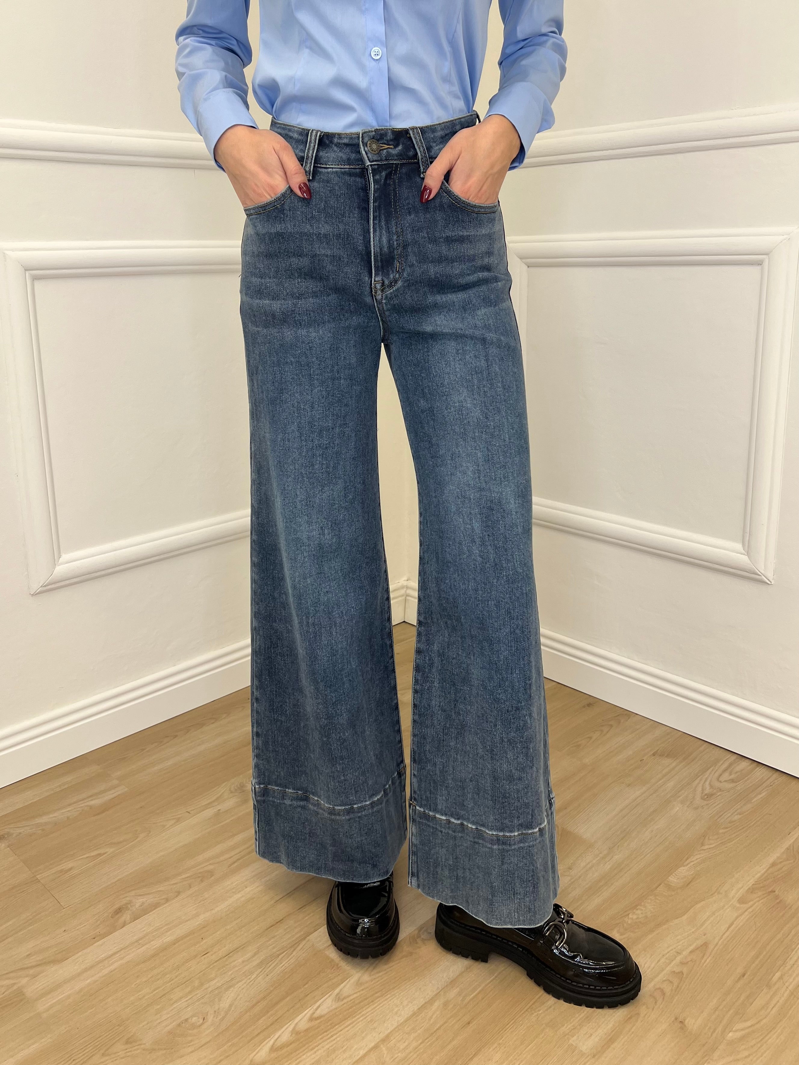 Jeans Wide Leg Orlo P281-1