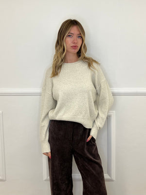 Maglia Over Paillettes 5582 Panna
