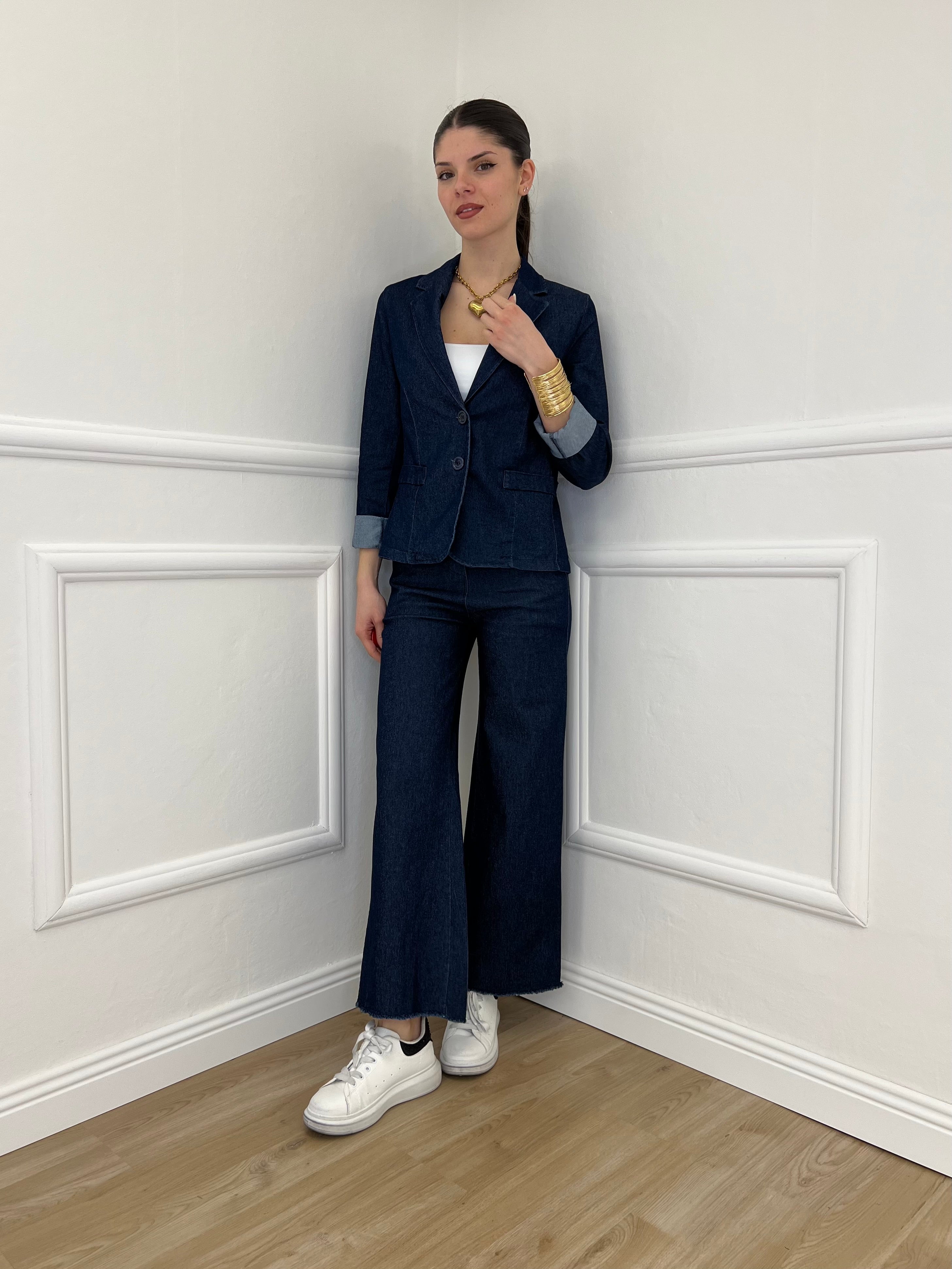 Blazer Chambray 2418 Blu