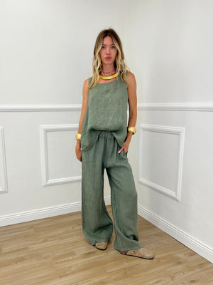 Pantalone Palazzo Lino 22525-3 Verde
