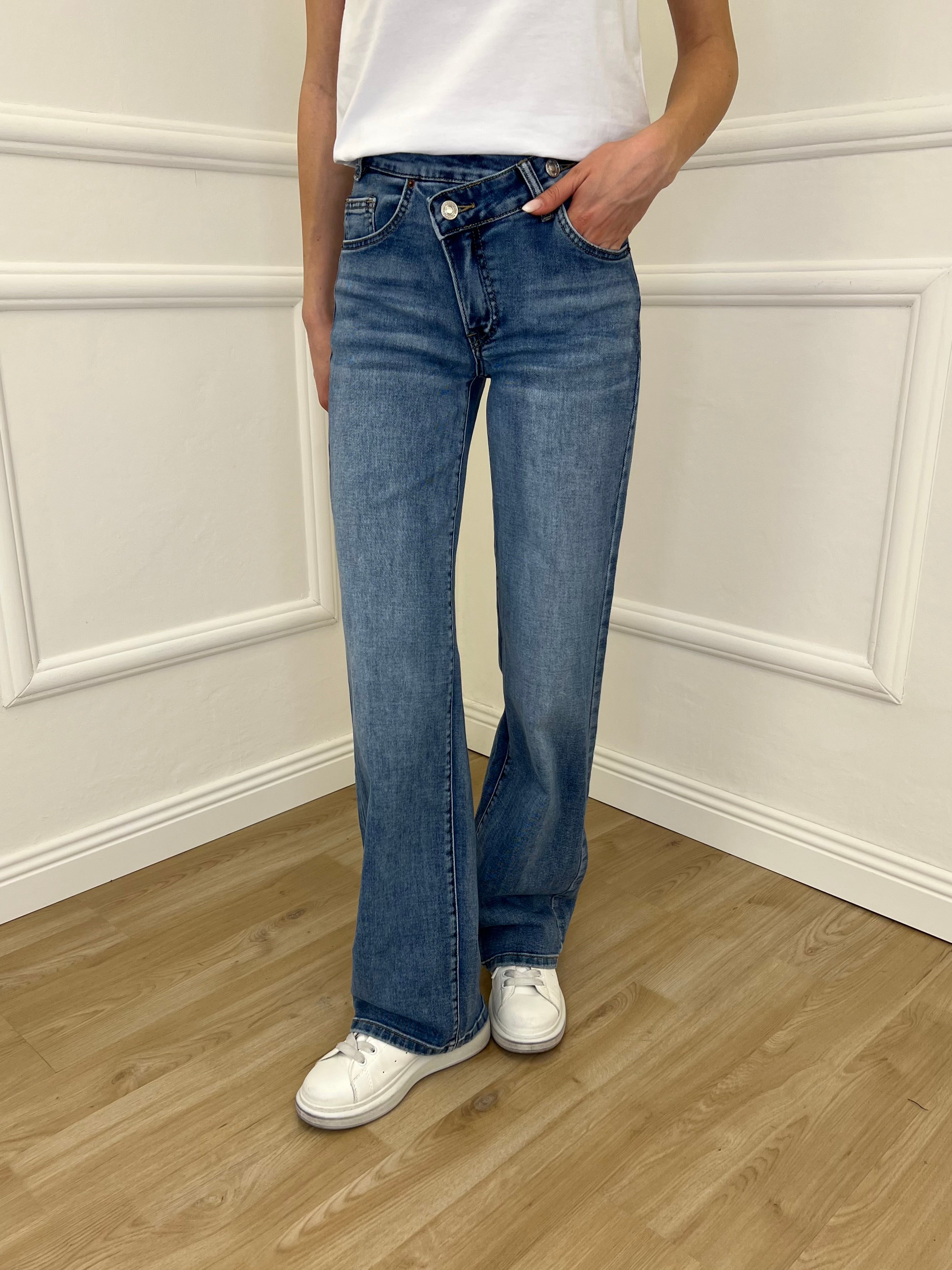 Jeans Straight Vita Incrociata 6047