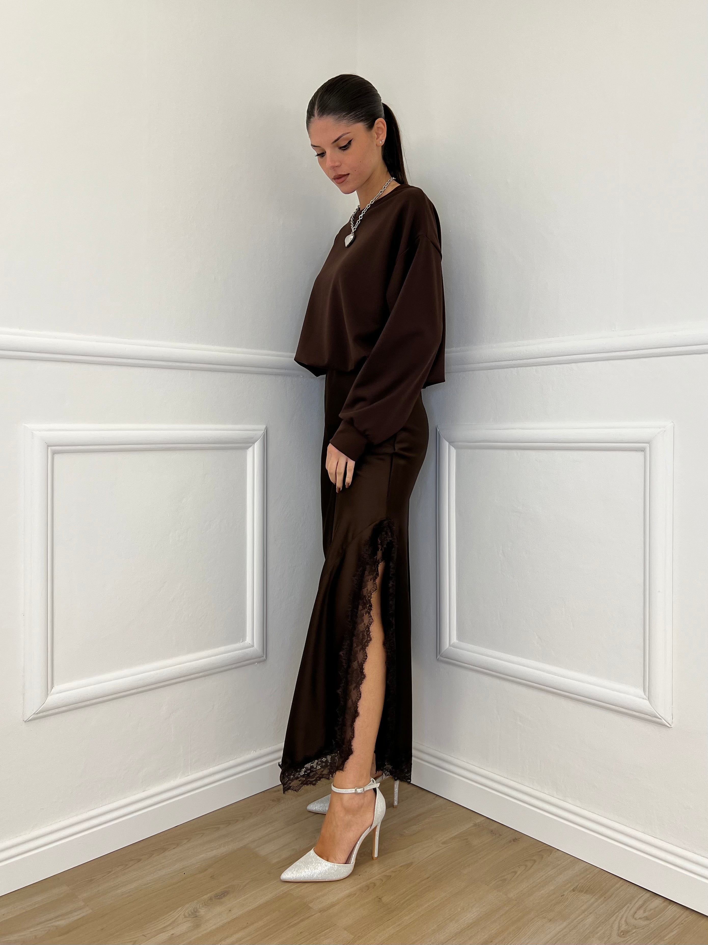 Felpa Crop 83625 Moro