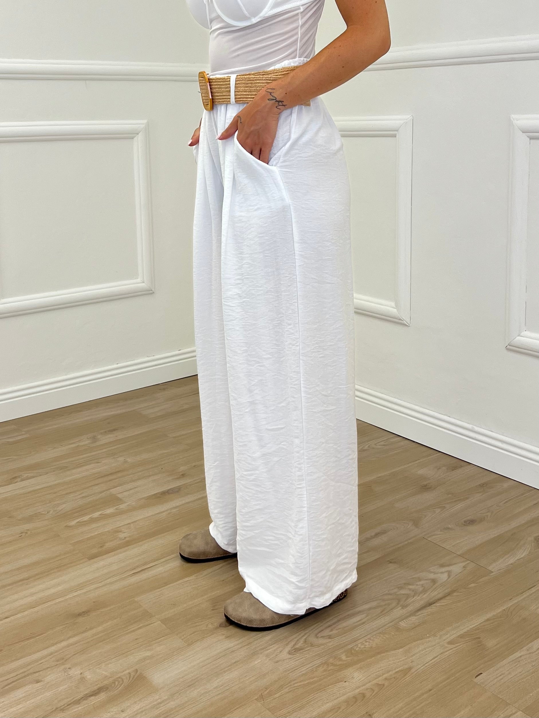 Pantalone Viscosa Strop 33660 Bianco