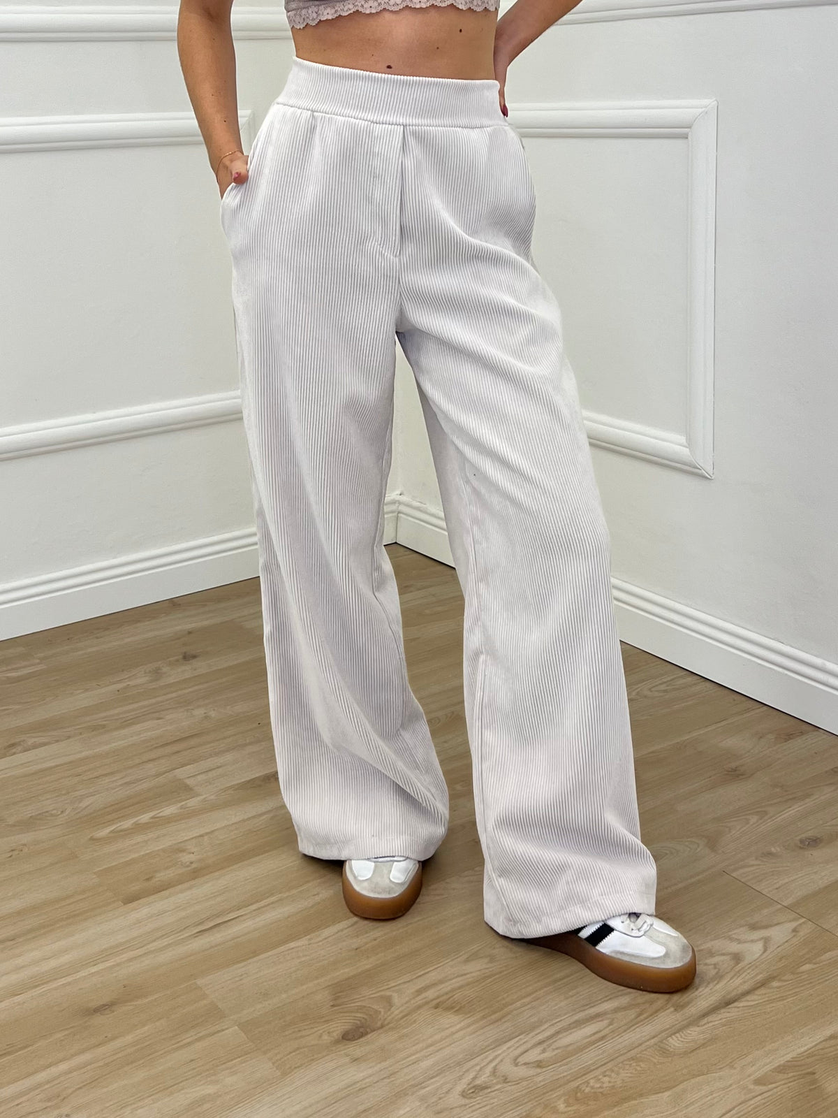 Pantalone Velluto a Coste 683 Panna