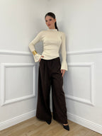 Maglia Drappeggio 081168 Panna