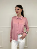 Camicia in Jersey di Viscosa 28163 Rosa