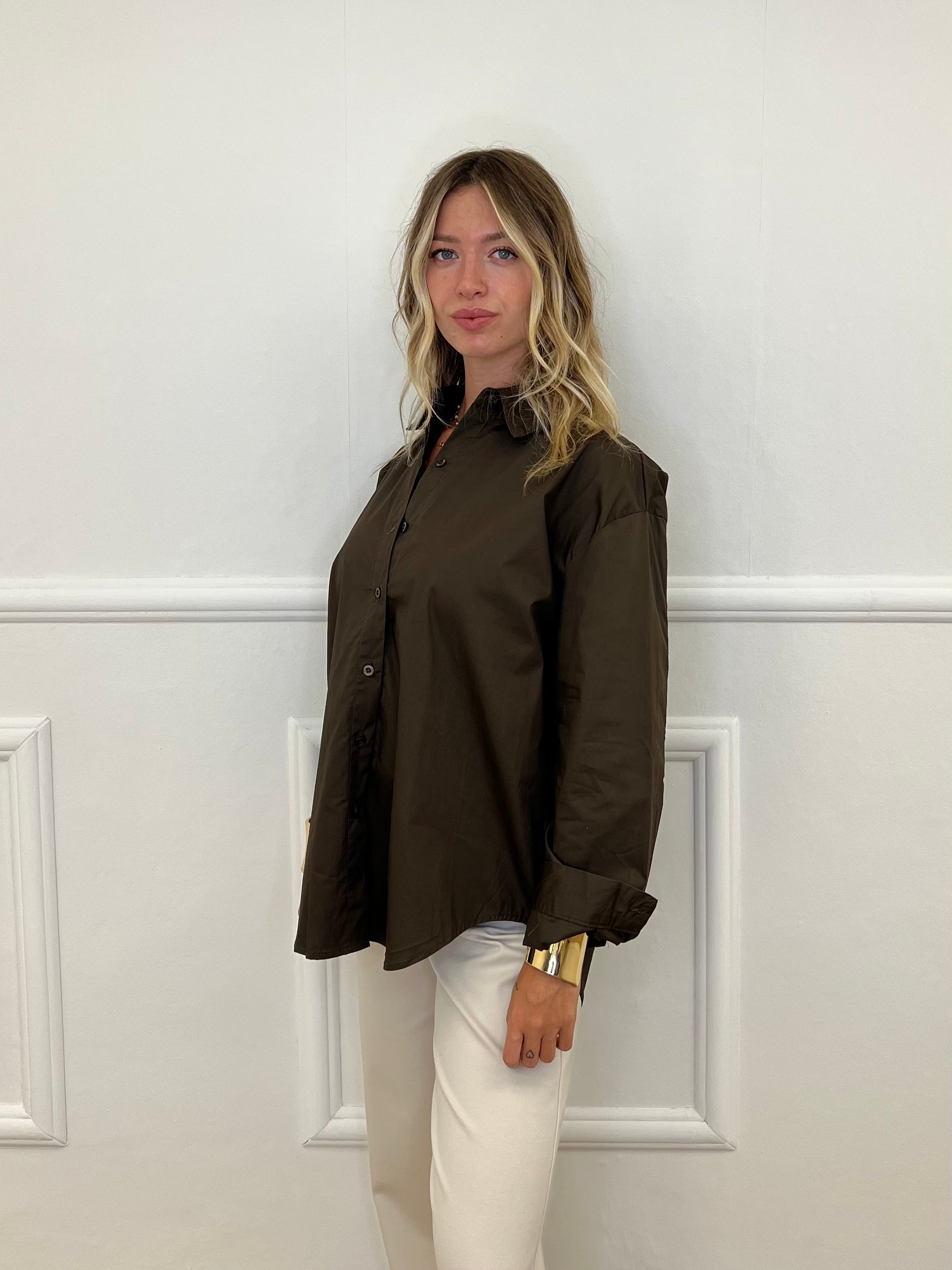 Camicia Over New York 9876 Marrone