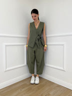 Gilet Fiocco Punto Milano 42144 Verde Militare