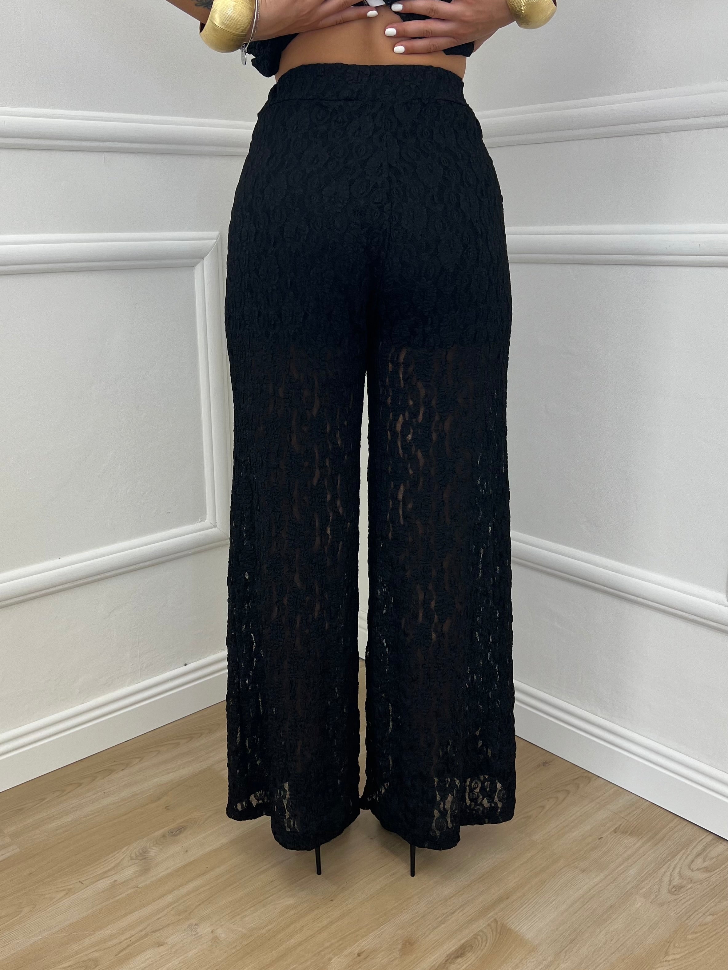 Completo In Pizzo Strop 21015 Nero