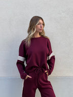 Tuta Viscosa Bande 23162 Burgundy