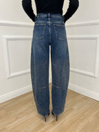 Jeans Ballon Strass 2355 Blu