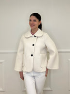 Giacca Neoprene Colletto 26088 Panna