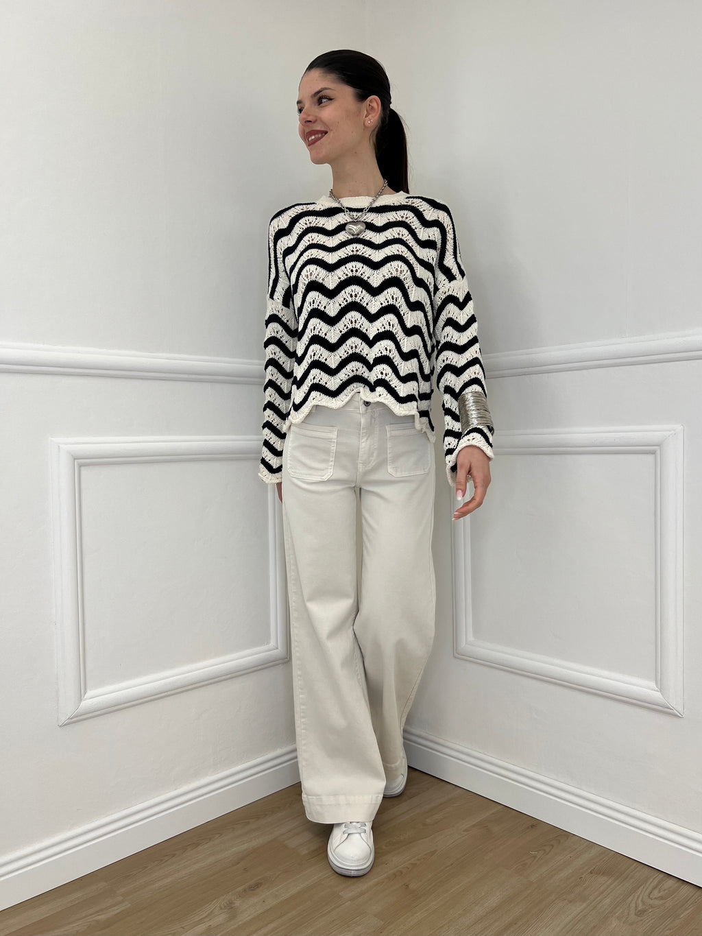 Maglia Traforata Ondine 10514 Blu