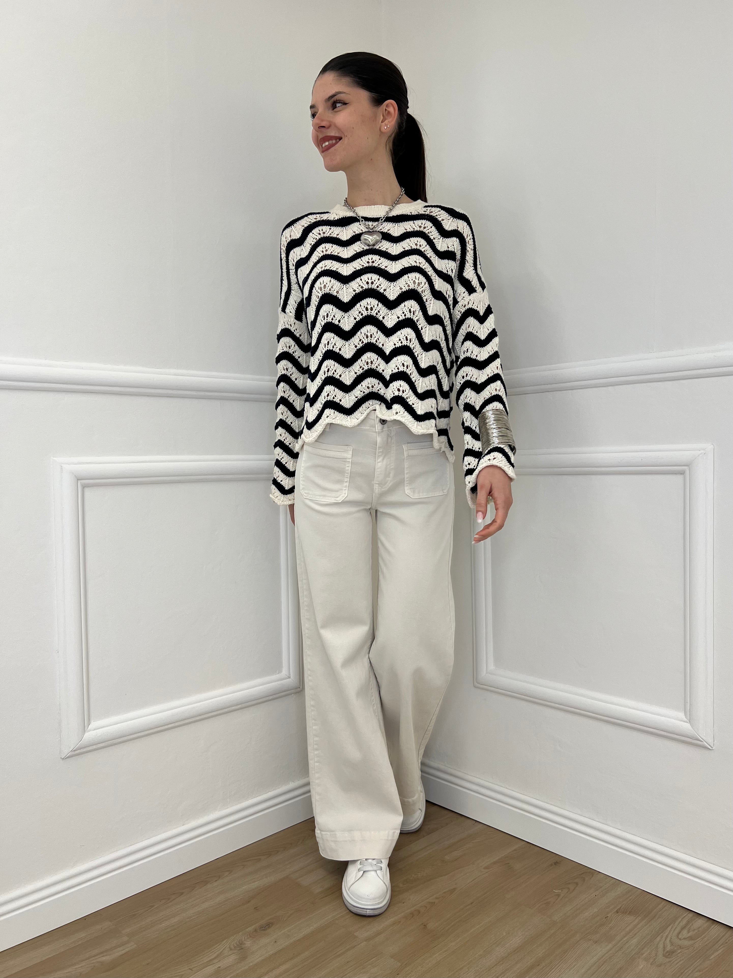 Maglia Traforata Ondine 10514 Blu