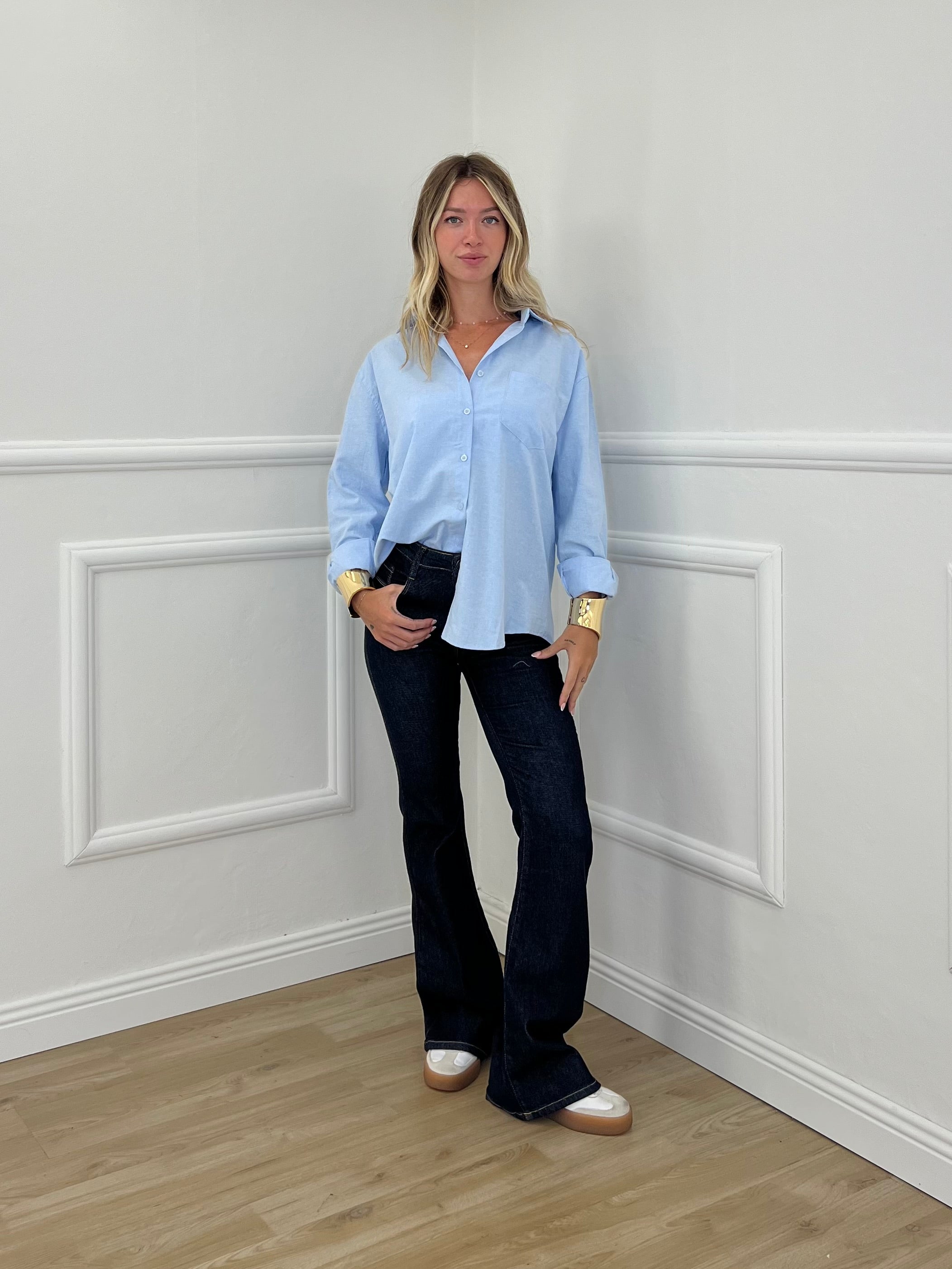 Camicia Over Oxford Tasca 17117 Azzurro