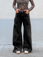 Jeans Palazzo Stonewash 9388 Marrone