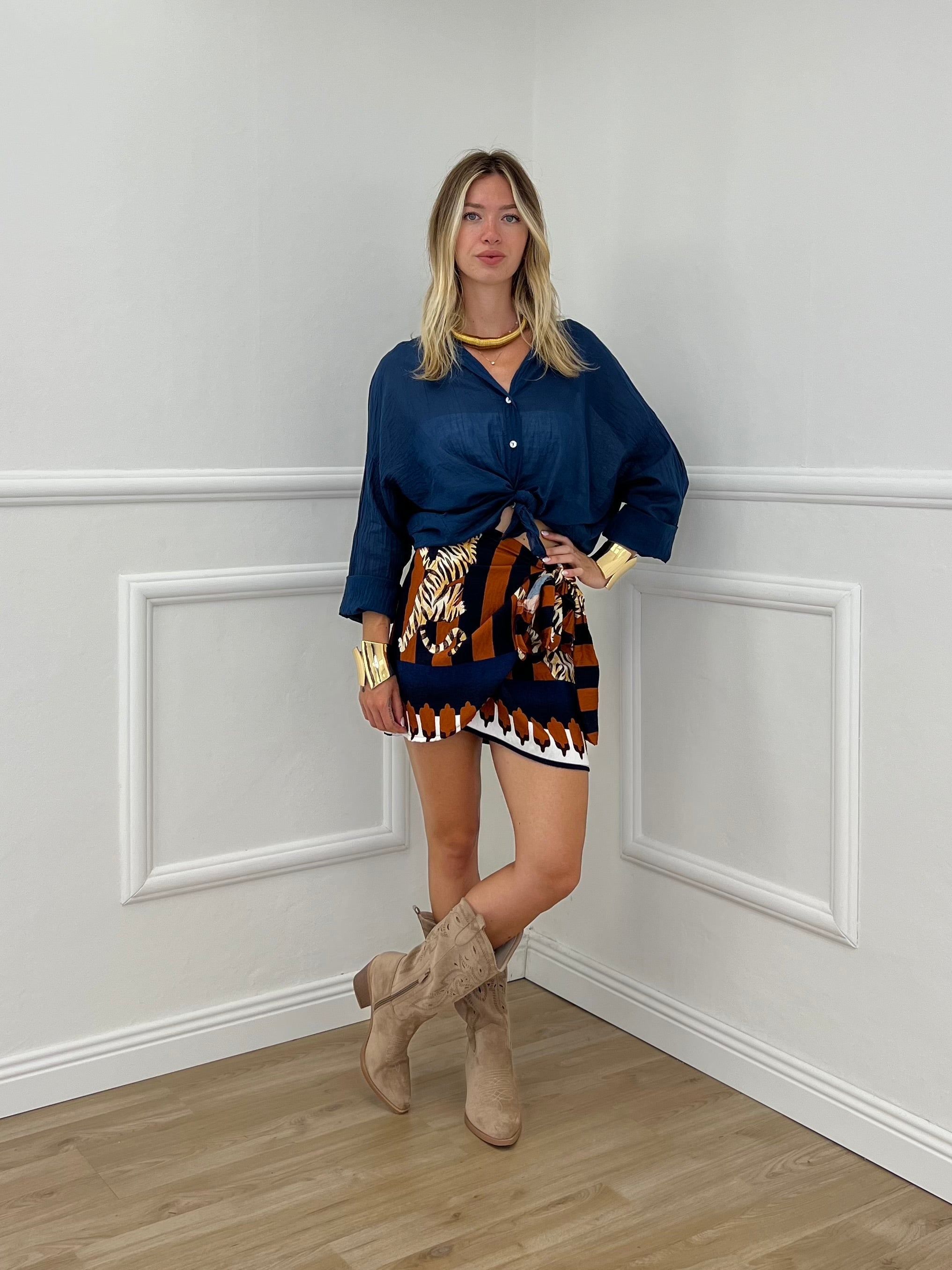 Camicia Over Soft 6040 Blu Royal