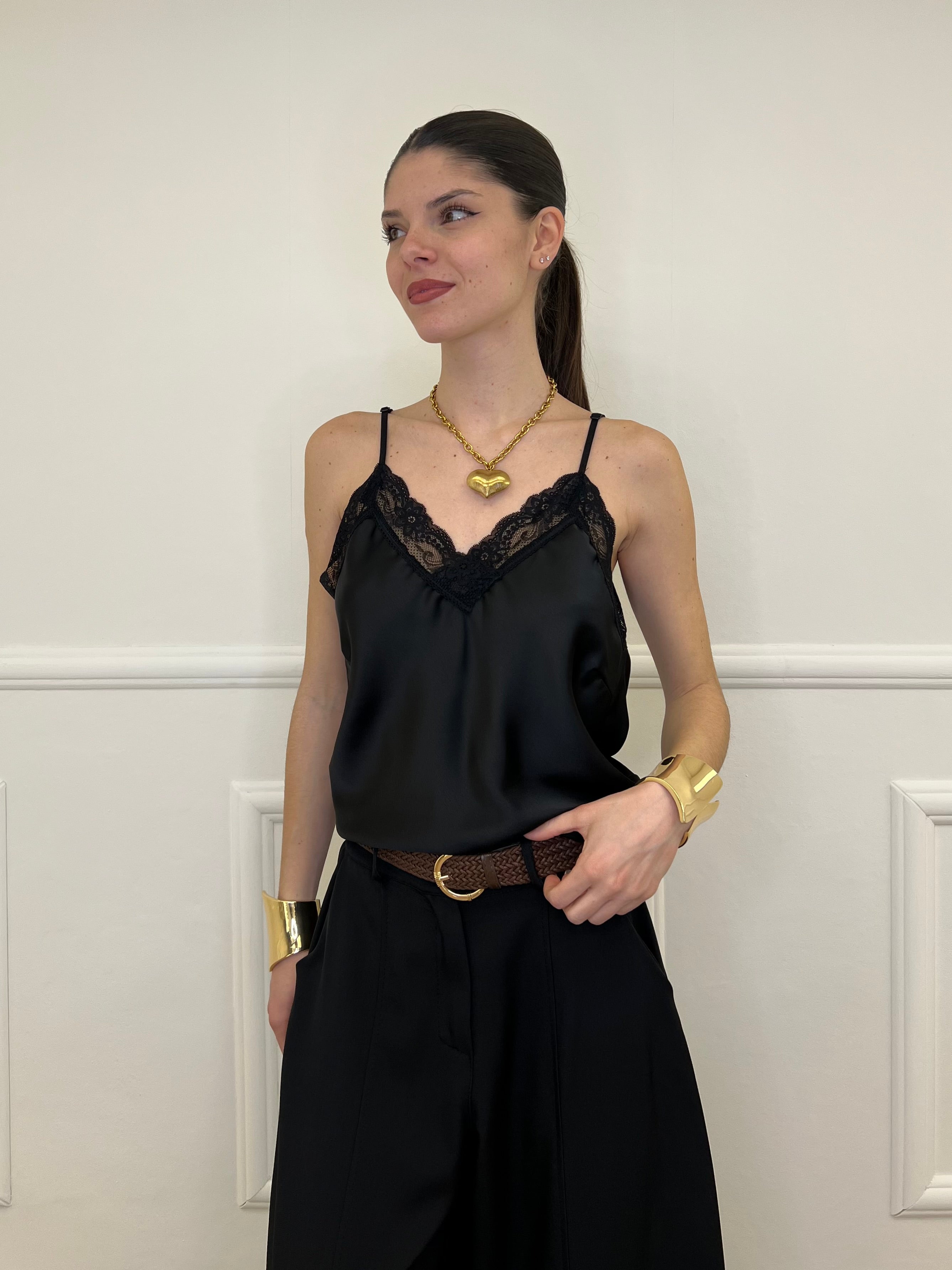 Top Satin Pizzo 1542