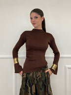 Maglia Drappeggio 081168 Moro