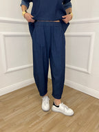 Pantalone Balloon Chambray 5300 Blu