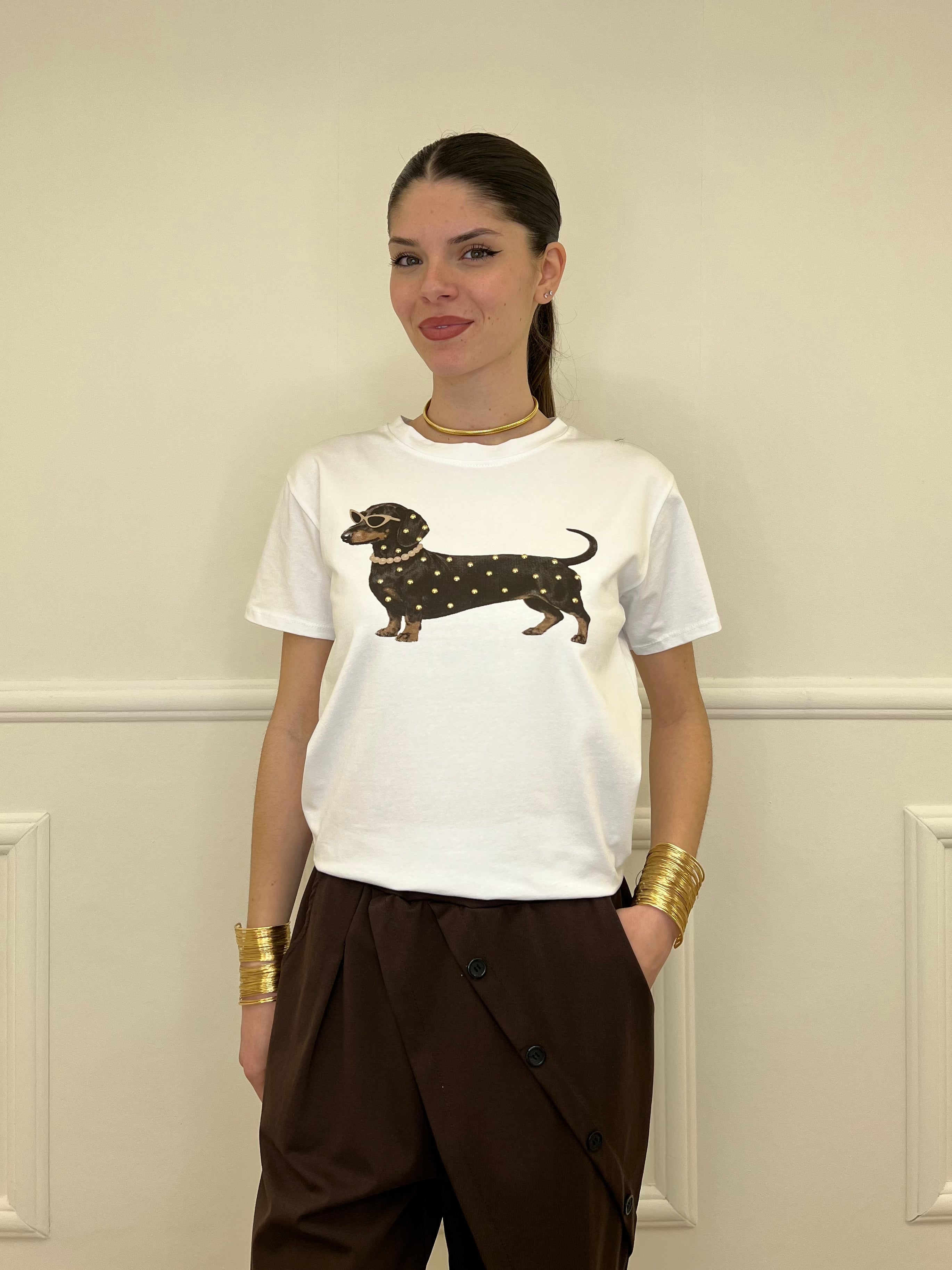 T-shirt Bassotto Borchie