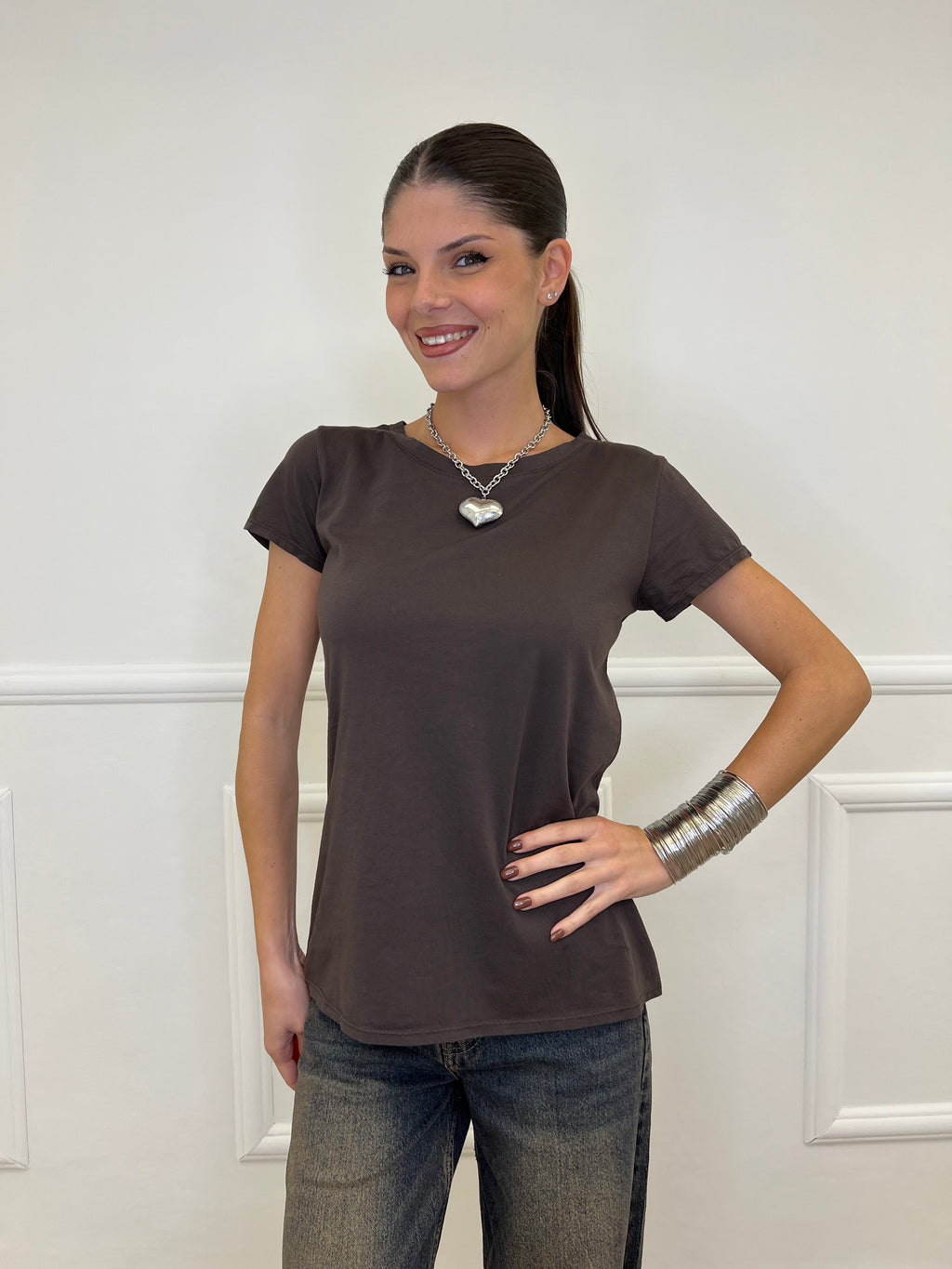 T-shirt Basic V0550 Moro