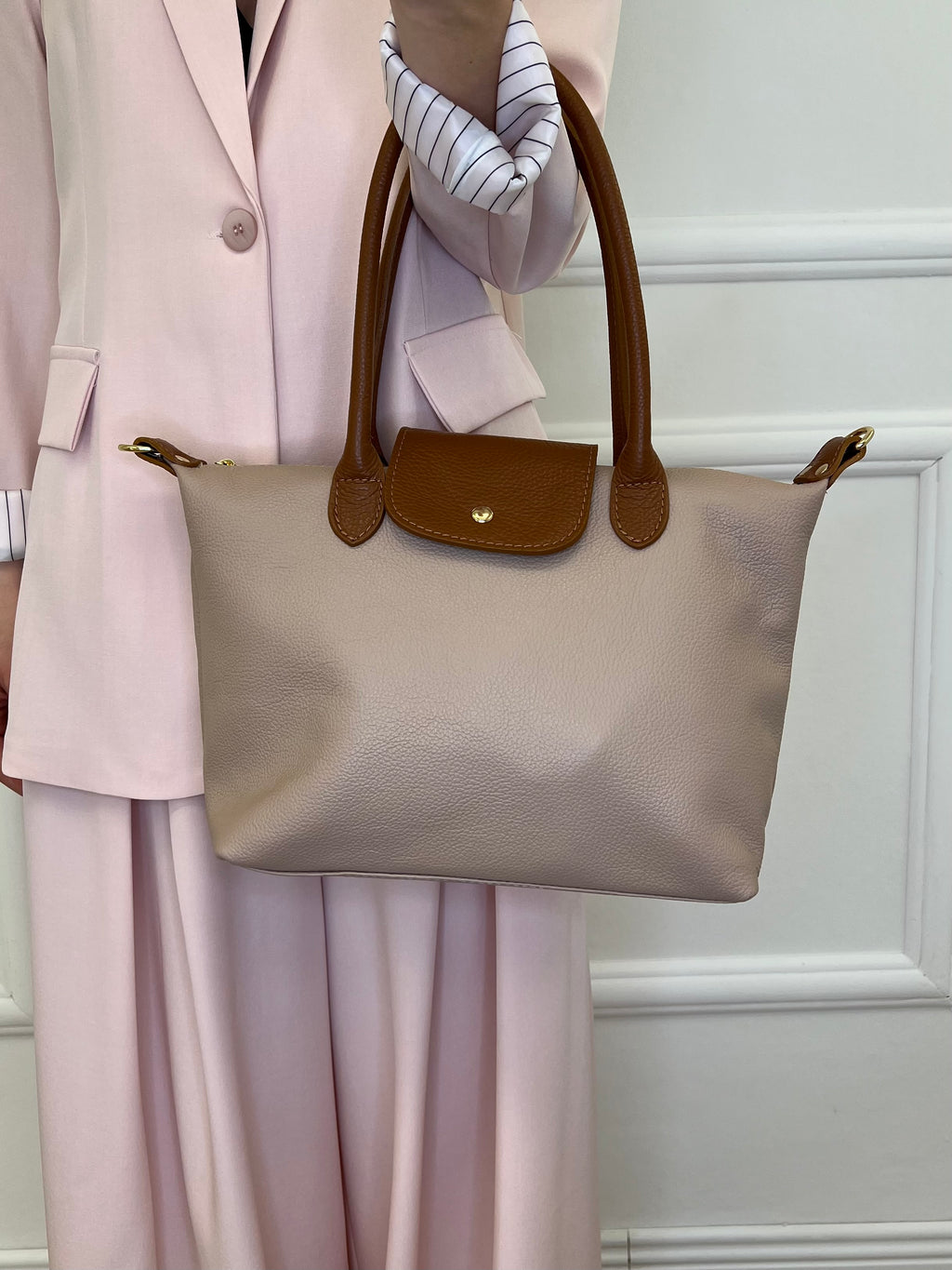 Borsa Tote Champ in Vera Pelle