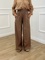 Pantalone a Palazzo Cotone 826121 Coccio