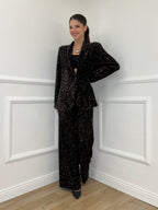 Pantalone Ciniglia Paillettes 2460 Moro