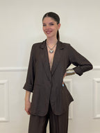Tailleur In Lino e Tencel 26301 Moro
