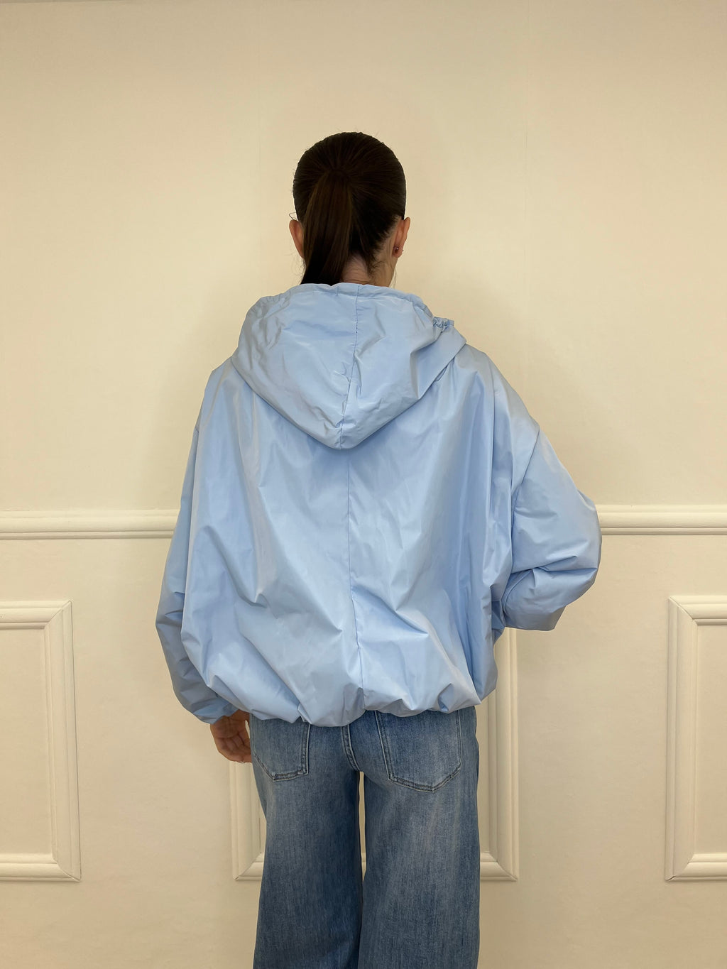Giubbino Taffetà Cappuccio 5029 Azzurro