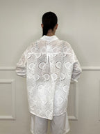 Camicia Over Sangallo Tasca 32020 Bianco