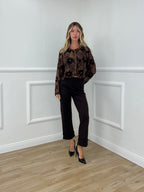Pantalone No Waist Risvolto 51165 Marrone