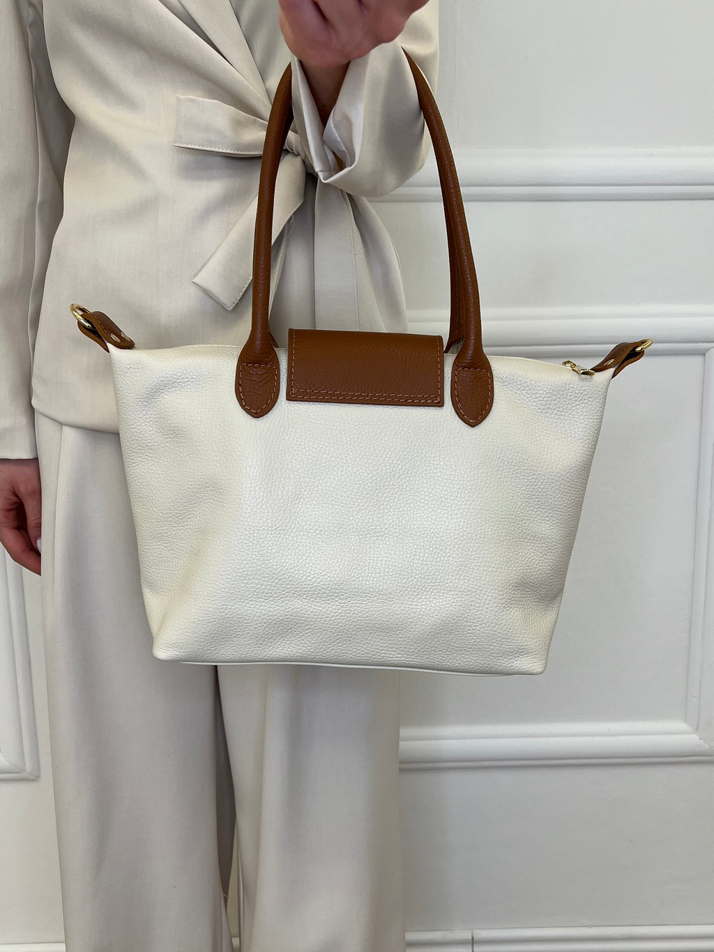 Borsa Tote Champ in Vera Pelle