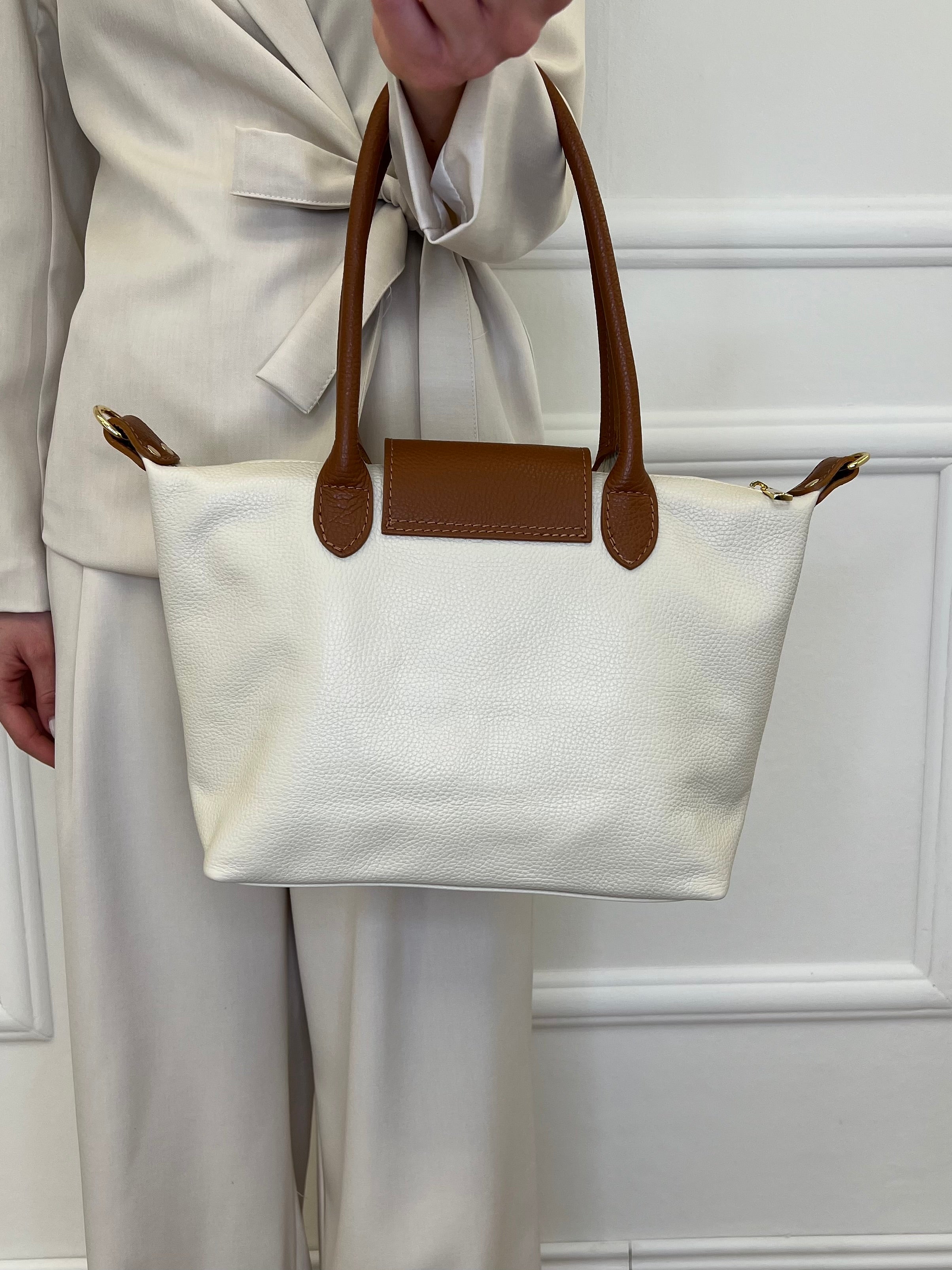 Borsa Tote Champ in Vera Pelle