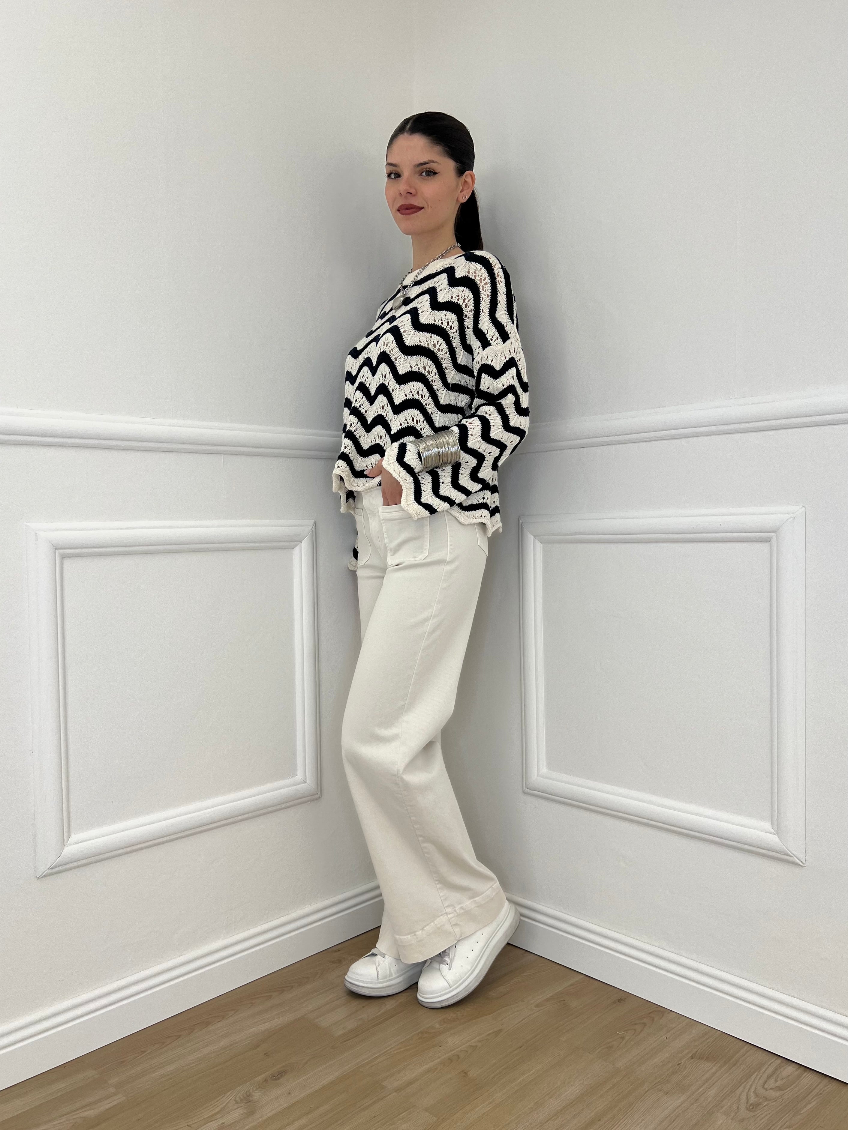 Maglia Traforata Ondine 10514 Blu