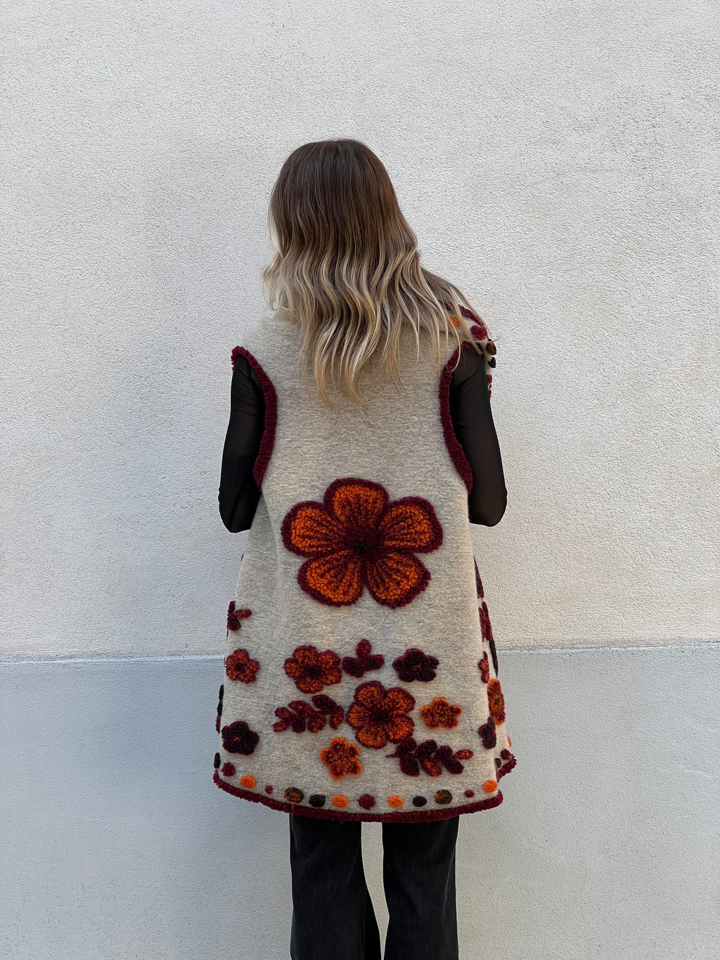 Poncho Gilet Suzani Doubleface 67041 Bordeaux
