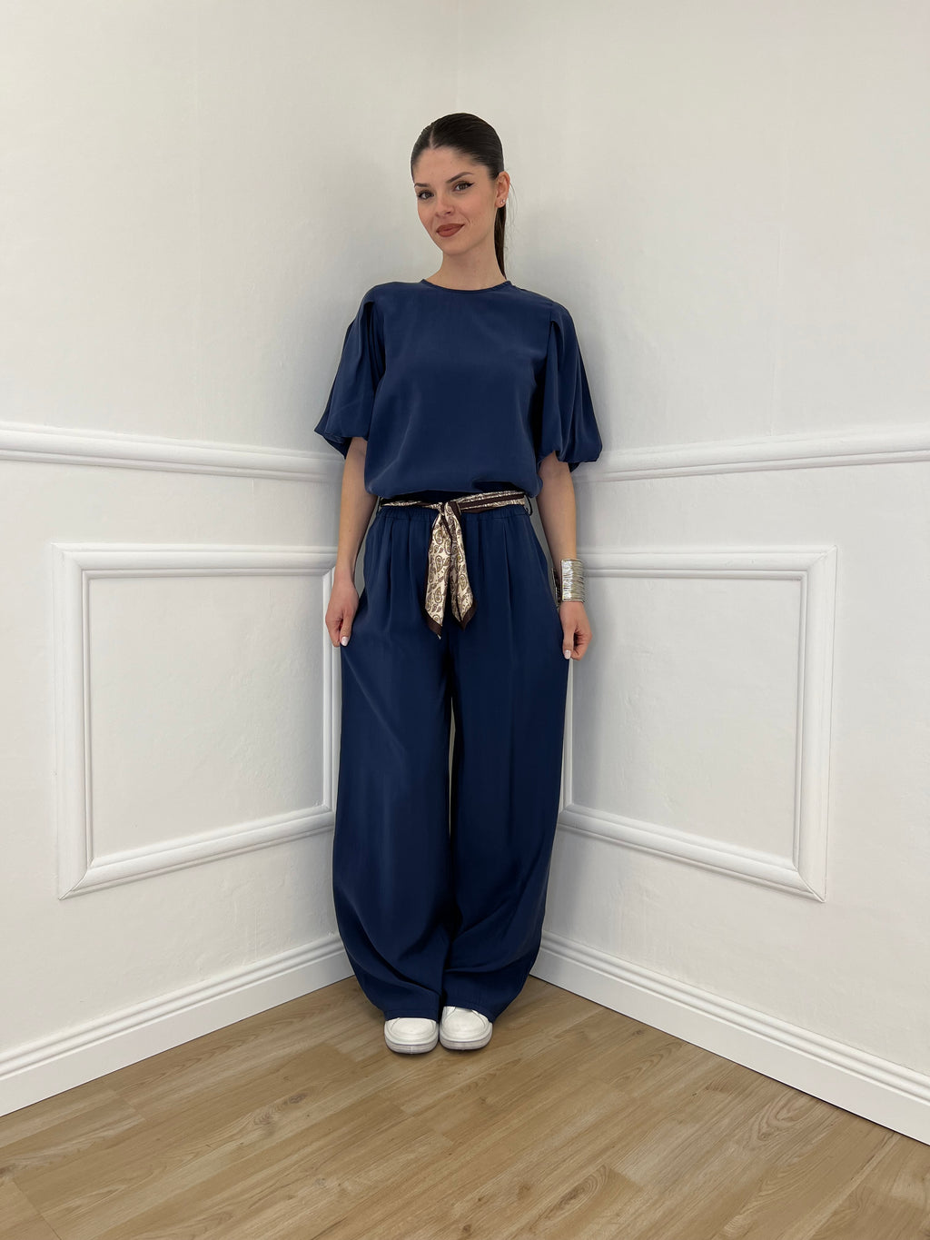 Pantalone Cupro Fusciacca 20527 Blu