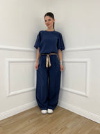 Pantalone Cupro Fusciacca 20527 Blu