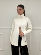 Maglia Spacco 10834 Panna