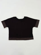 Maglia Profili Satin e Bottoni 26564 Marrone