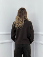 Maglia Vulcano Over Paillettes 7366 Marrone