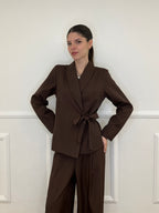 Tailleur con Fiocco 570851 Moro