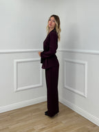 Giacca con Cintura Cady 6329 Burgundy