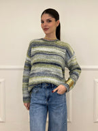 Maglia Girocollo Multicolor 25205 Verde