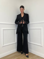 Jeans Palazzo Sfrangiato JK8117 Nero