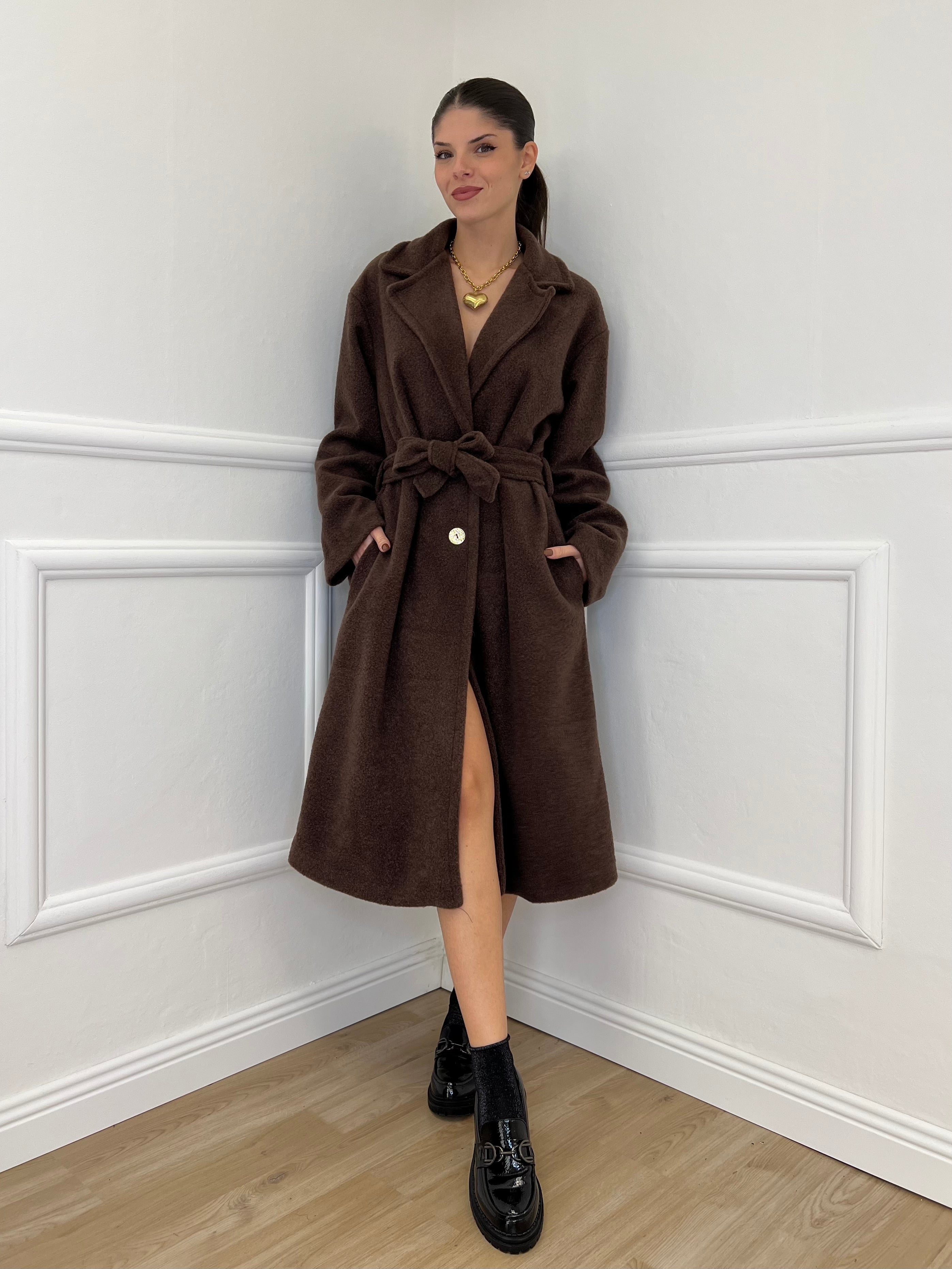 Cappotto Boucle' 81887 Moro