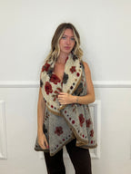 Poncho Gilet Suzani Doubleface 67041 Camel