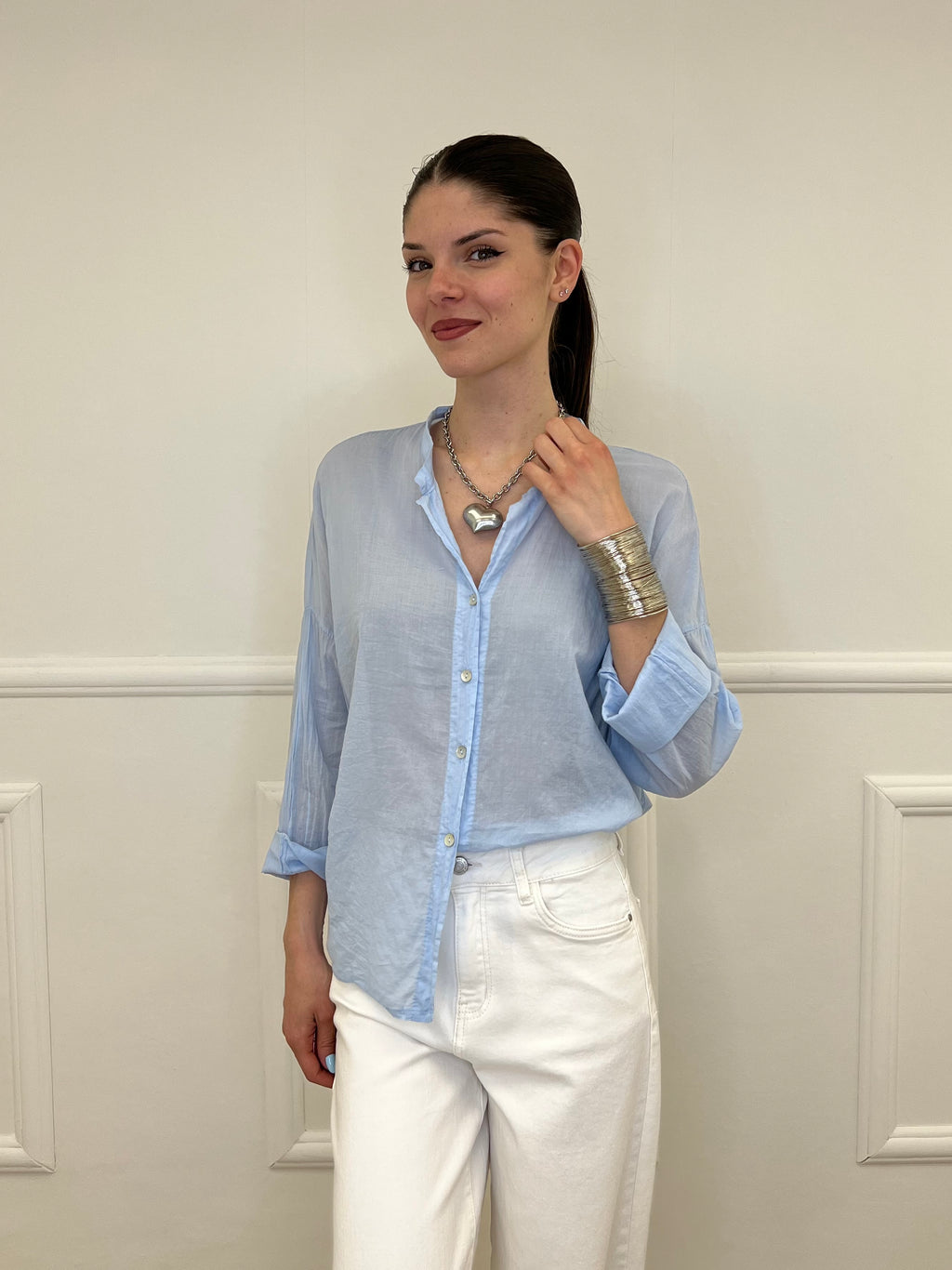 Camicia Over Coreana 3020 Azzurro