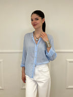 Camicia Over Coreana 3020 Azzurro